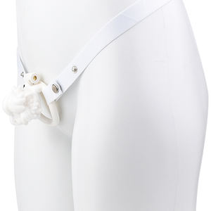 FRRK Sexy gabbia Strapon con cintura maschio dispositivo di castità del pene attaccamento in resina gallo gabbia di castità giocattolo per gli uomini - Product Image 4