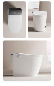 Ensemble de cuvette de toilette intelligente en porcelaine avancée placard à <span class=keywords><strong>eau</strong></span> allongé avec fonction de télécommande monté au sol pour salle de bain - Product Image 3
