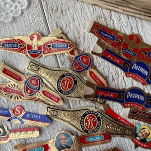 Wholesale Custom Cigar Private Branding <b>Label</b> UV Printing Gold Foil Paper Cigar Band Ring <b>Packaging</b> <b>Label</b> Custom Logo - Product Image 5