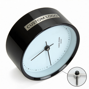 Horloge murale silencieuse en acier inoxydable avec logo personnalisé pour le bureau et la décoration de la maison - Product Image 3