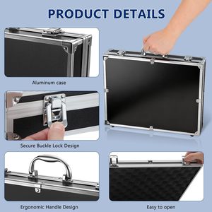 Boîte rigide en aluminium, mallette verrouillable, conteneur pour instruments de test, appareils photo, outils, <span class=keywords><strong>garage</strong></span> mécanique - Product Image 5