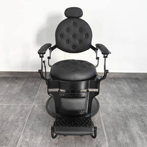Hydraulique rétro Salon coiffure barbier chaise inclinable toilettage <span class=keywords><strong>Massage</strong></span> pour coupe de cheveux salle à manger cuisine Application tissu - Product Image 3