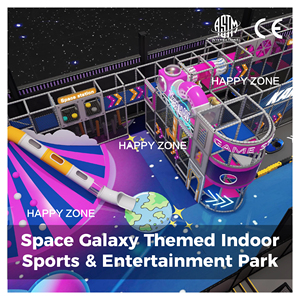 Parque Infantil Interior con Temática Espacial |   Parque de Trampolines Comercial con Pista de Go-Karts y Circuito de Obstáculos Ninja, Gran Parque de Atracciones - Product Image 1
