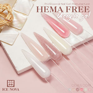आईसीई नोवा फैक्टरी थोक सस्ते सॉलिड एलईडी/यूवी उच्च गुणवत्ता जेल न्यूड पिंक एक्सटेंड ऐक्रेलिक जेलपॉली नेल पॉलिश प्रदान करें - Product Image 5