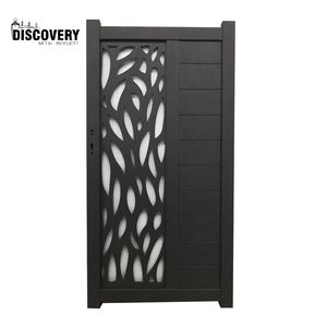 Puerta moderna de aluminio directa de fábrica precio competitivo <span class=keywords><strong>portillon</strong></span> aluminio OEM ODM puertas de patio de metal - Product Image 1