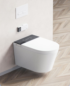 Smart Toilets Foshan Wall Mounted Toilet Bided Build in Auto Open Smart Toilet Black Wall Mount 888-A Auto Open Smart Toilet Bla - Product Image 1