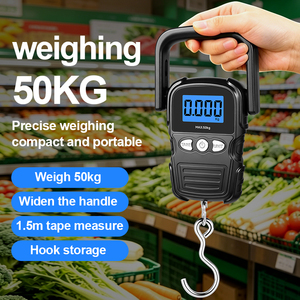 <span class=keywords><strong>Mini</strong></span> balance électrique suspendue, balance de poche, précision 10g, capacité 50kg, acier inoxydable + plastique ABS, garantie 1 an, <span class=keywords><strong>poids</strong></span> des bagages, OEM - Product Image 2