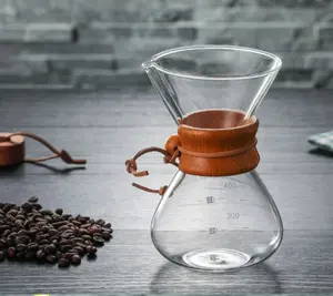 Bule de café de vidro borosilicato, alta temperatura, resistente a alta temperatura, pote de café, 400ml