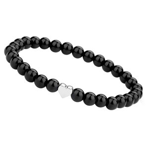 Đối Tác Đá Tự Nhiên Hạt Vòng Đeo Tay Thư 8Mm Onyx Đá <span class=keywords><strong>M</strong></span>àu Đen Khắc Cặ<span class=keywords><strong>p</strong></span> Vợ Chồng Quà Tặng Cho Phụ Nữ Người Đàn Ông - Product Image 3