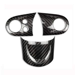 Autocollant de couverture de bouton de volant, en Fiber de carbone, garniture intérieure pour <span class=keywords><strong>Mini</strong></span> <span class=keywords><strong>Cooper</strong></span> R55 <span class=keywords><strong>R56</strong></span> R57 - Product Image 1