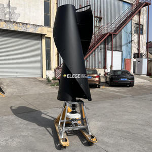 Éolienne à axe vertical à hélices en spirale certifiée CE, pales en fibre de verre, système d'alimentation à tension personnalisable EL-FS 1200W - Product Image 6