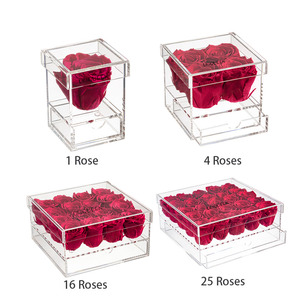 Boîte à fleurs éternelles <span class=keywords><strong>Pour</strong></span> Fleur Rosa Stabilizzata Bijoux éternels Roses conservées en acrylique - Product Image 4