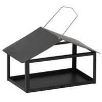 Mangeoire à oiseaux personnalisée JH-Mech, structure creuse à quatre côtés, toit incliné intégré, support stable sur piquet de terre