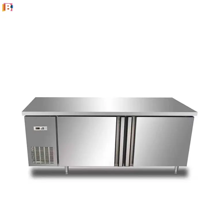 Stainless Steel Refrigeration Equipment Fresh-Keeping Chiller Cold Freezer Under Counter Kitchen Refrigerator