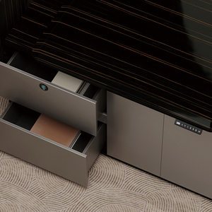 Nội thất văn phòng CEO độc quyền sang trọng, bàn quản lý tiêu chuẩn cao bằng gỗ đen, bàn điều hành hiện đại - Product Image 5