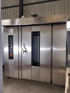 EU 32 Trays Trolley Rotary Rack Oven Gas Heating Commercial Bakery Equipment for Bread Cake Baking - Product Image 1