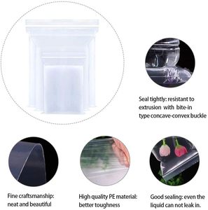 Custom BPA Free Self Sealing Plastic <b>Zip</b> <b>Lock</b> <b>Bag</b> Clear Poly <b>Bag</b> ZipLock <b>Bag</b> for for Jewelry Cookie Candy - Product Image 2