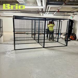 BRIO Casiers à vélos verticaux sécurisés en acier au carbone, modulaires, à <span class=keywords><strong>porte</strong></span> simple, en treillis métallique, pour stockage en vrac, à poser au sol, pour locataires, usage intérieur - Product Image 2