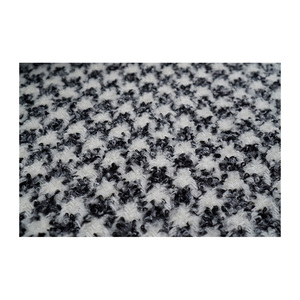 ผ้าทวีดแฟนซีคุณภาพพรีเมียม ผลิตในเกาหลี สีไอวอรี่-เทาผสมลายฮาวด์สทูธ รับผลิตแบบ OEM และ ODM ผ้าทอสั่งทำพิเศษ - Product Image 1