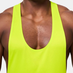 High Quality Custom Men's <b>Running</b> <b>Singlets</b> Breathable Knitted Tank Top in Jersey Manufacture Plus Size Athletic Casual Style - Product Image 2