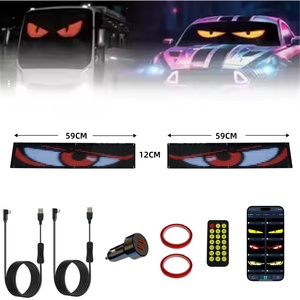 Linh hoạt Scrolling tin nhắn nhỏ LED hiển thị App xách tay mini LED màn hình hiển thị LED linh hoạt Bảng điều chỉnh cho xe mắt - Product Image 1