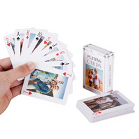 Cartes à jouer personnalisées avec logo pour mariage, papier artistique brillant et boîte cadeau personnalisée