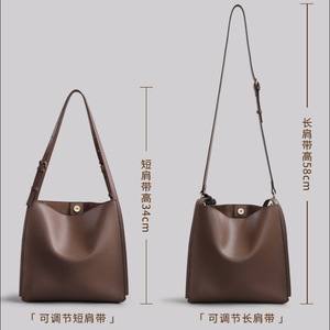 Sacs fourre-tout pour femmes, nouveaux sacs à main de créateur en cuir véritable ciré, sacs à bandoulière de luxe pour femmes - Product Image 2