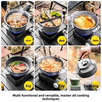 Beishanlang SK245 – Ensemble de casseroles polyvalentes en alliage d'aluminium pour cuisinière à cartouche, idéal pour le camping et les activités de plein air