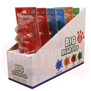 Holeywood 226g <strong>Large</strong> Gummy Bear <strong>Lollipop</strong> 3D Brown Bear Design Fruit Flavored Sweet and Sour Halal Packaged in Box - Product Image 6