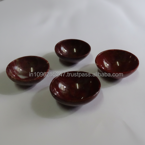 Cuencos de ágata de jaspe rojo Tamaño de tres pulgadas Fabricante mayorista cantando Cuencos de oración de curación - Product Image 1