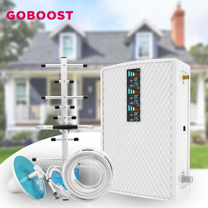 Goboost Ponsel Repeater Triband 850 1700 1900MHz, Repeater Penguat Sinyal 2G 3G 4G
