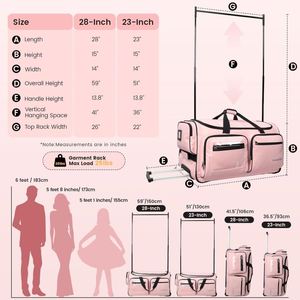 BSCI Hotsale Factory Luxury Rolling Travel Dance <b>Bag</b> <b>with</b> <b>Wheels</b>, Duffel <b>Bag</b>, <b>Luggage</b>/Garment Rack <b>Bag</b> for Customization - Product Image 2