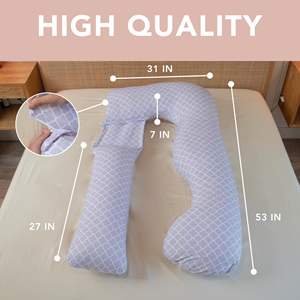 Bantal Hamil Mom Cozy Baby Nursing Pillow, Bantal Tidur Kehamilan dan Bersalin Full Body Memory Foam Bentuk H - Product Image 3