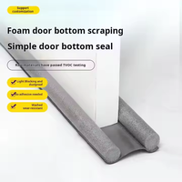 Costura de la puerta Impermeable y a prueba de polvo Parte inferior de la puerta Tira de sellado de 93cm Puertas y ventanas insonorizadas Tira de pegamento autoadhesiva