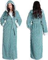 Usine De Luxe Chemise De Nuit Femmes Doux Moelleux Chaud À Capuche Peignoir Longue Polaire Robe avec Respirant Style Décontracté