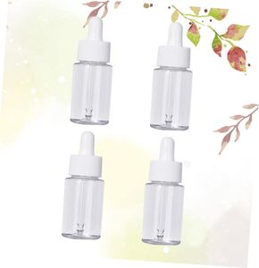 30ml 1oz Cosmetic Skin Care Essential Oil Essence Packaging Amber Clear Frosted Glass Flat Shoulder Serum <b>Dropper</b> Glass <b>Bottle</b> - Product Image 5
