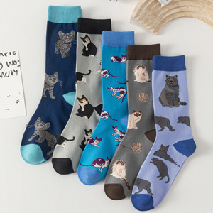 Venta al por mayor Funky Funny Colorful Print <span class=keywords><strong>calcetines</strong></span> de punto transpirable hombres mujeres Crew Street Casual <span class=keywords><strong>Calcetines</strong></span> - Product Image 5