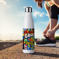Botella de Agua Deportiva Aislada al Vacío de Acero Inoxidable de 17 oz, Termo, Vaso para Sublimación, para Viajes, Regalo, Venta al Por Mayor