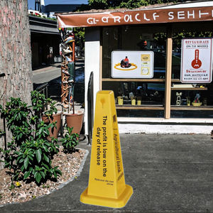 Kare uyarı konisi park uyarı işareti sarı dikkat ıslak zemin koni - Product Image 2