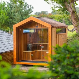 Fabricant professionnel sauna extérieur cabine sauna sec humide <span class=keywords><strong>hammam</strong></span> haut de gamme bois extérieur 1 personne avec réchaud sauna - Product Image 2