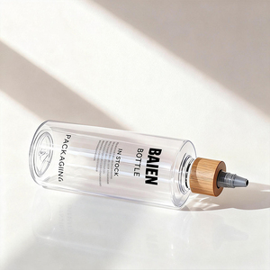 Free Samples 60ml 120ml 150ml 250ml Clear Amber <strong>Squeeze</strong> <strong>Plastic</strong> Paint Ink Hair Oil Applicator <strong>Bottle</strong> with Bamboo Twist Top Cap - Product Image 5