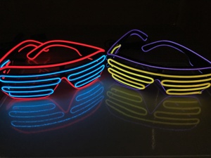 Gafas de moda con cable <span class=keywords><strong>EL</strong></span>, lentes de doble Color con obturador LED para fiestas, luminosas, para <span class=keywords><strong>EL</strong></span> <span class=keywords><strong>Bar</strong></span> nocturno - Product Image 6
