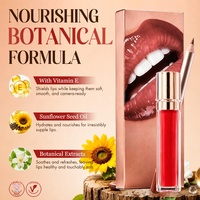 Ensemble de gloss à lèvres hydratant avec logo personnalisé, crayon à lèvres, acide hyaluronique, huile de jojoba, beurre de karité, imperméable, repulpant, 39 couleurs