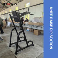 Iroga Fitness Station de dips et de soulevés de genoux en fer de qualité commerciale, Power Tower Combo, barre de dips, revêtement noir thermolaqué, entraînement jambes/bras/corps