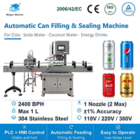 Machine automatique de remplissage, de scellage et de mise en conserve de boissons pour le cola, les sodas, l'eau de coco, les boissons énergisantes