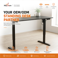 Vente en gros de bureau électrique réglable en hauteur de haute qualité, minimaliste, en fer, pour ordinateur, avec cadre de table relevable