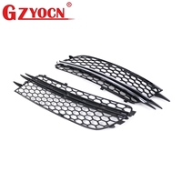 Grille avant noire brillante en nid d'abeille + grille de phare antibrouillard chromée pour Audi A6 C7 12-15 4G0853651A 4G0807681F 4G0807682 Vente en gros
