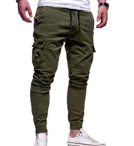 <span class=keywords><strong>Pantalones</strong></span> Cargo Casuales Nuevos para <span class=keywords><strong>Hombre</strong></span> Tendencia de Moda Juvenil Color Liso con Cordón <span class=keywords><strong>Tallas</strong></span> Grandes para Deportes - Product Image 5