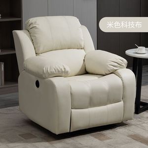 Poltrona Reclinabile Girevole Moderna in Pelle Singola, Elettrica o Manuale, per Anziani, Hotel/Ufficio Domestico, con Poggiapiedi e Funzione <span class=keywords><strong>Dondolo</strong></span> - Product Image 6