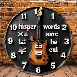 <b>Round</b> Wooden Wall Clock 25Cm Quiet Quartz Home Villa Decor Living Room Background Clock - Product Image 4